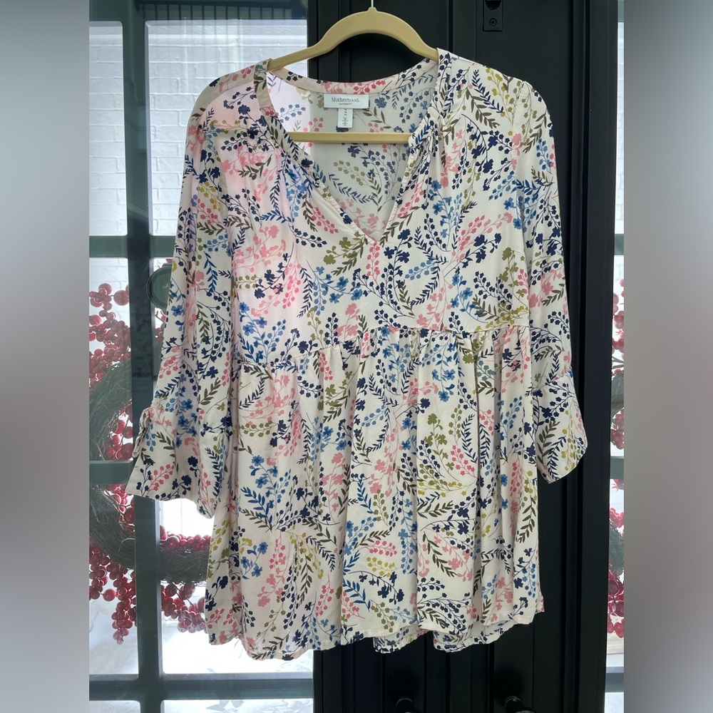 Motherhood maternity, long sleeve blouse